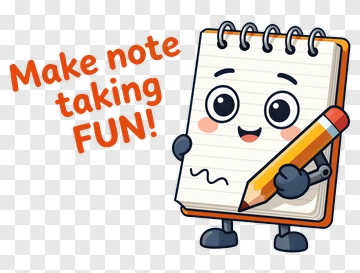Fun Notebook With Pencil PNG