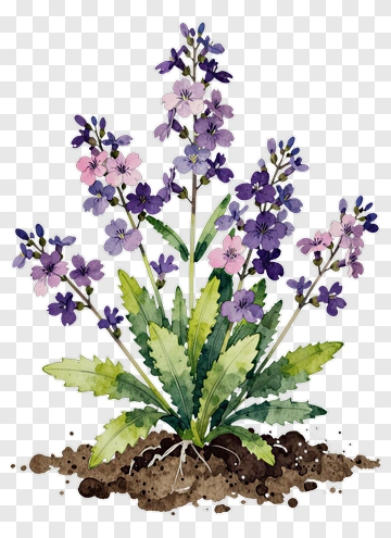 Purple And Pink Flower Plant PNG