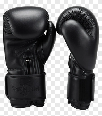 Black Boxing Gloves With Venom Brand PNG