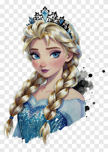Elsa In Royal Blue Dress PNG
