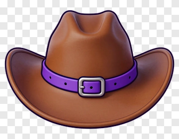 Cowboy Hat With Purple Belt PNG