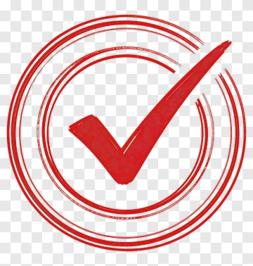 Red Hand-Drawn Checkmark PNG