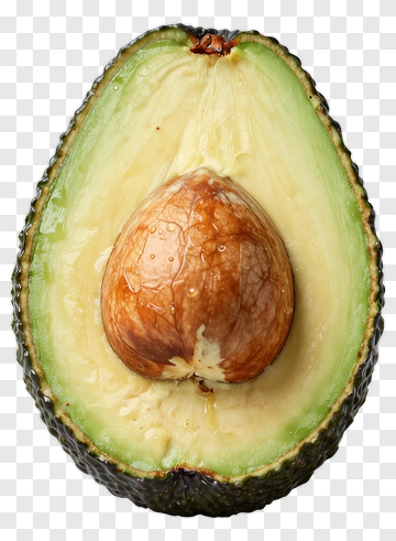 Halved Avocado With Seed PNG