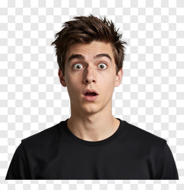 Man With Surprised Expression PNG