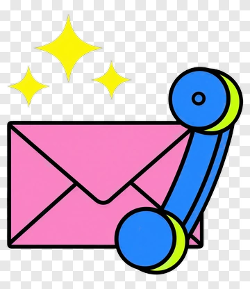 Pink Envelope With Telephone PNG