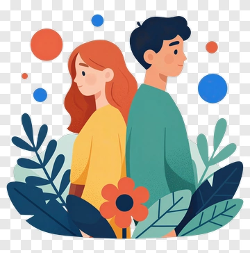 Couple In Nature Scene PNG