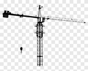 Silhouette Of A Construction Crane PNG