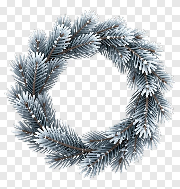 Frosty Pine Wreath PNG