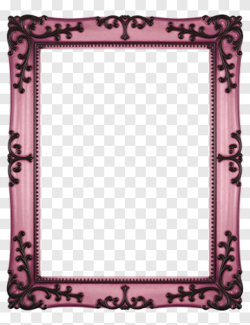 Pink And Black Ornate Frame PNG